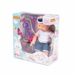 BOBAS LALKA ZE SMOCZKIEM ZESTAW LEKARSKI STETOSKOP 4 ELEMENTY 35 CM 78353