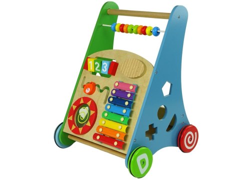 PCHACZ DREWNIANY SORTER KOLOROWY FIGURY GEOMETRYCZNE CYMBAŁKI KORALIKI