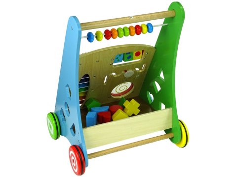 PCHACZ DREWNIANY SORTER KOLOROWY FIGURY GEOMETRYCZNE CYMBAŁKI KORALIKI