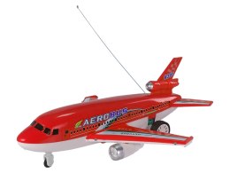 SAMOLOT ZDALNIE STEROWANY CZERWONY PILOT 40 MHZ ŚWIATŁA