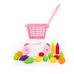 WÓZEK SKLEPOWY MARKETOWY OWOCE JAJKA NR1 RÓŻOWY 68477