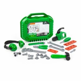 ZESTAW NARZĘDZI 26 ELEMENTÓW PIŁA NAUSZNIKI KLUCZE ZIELONA 89434