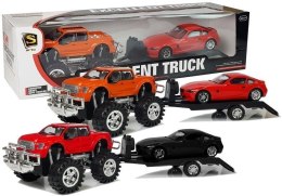 ZESTAW POJAZDÓW MONSTER TRUCK CZERWONY LAWETA 58 CM