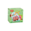 TOOKY TOY Drewniane Klocki Układanka Puzzle Zestaw 33 El. + 6 Planszy