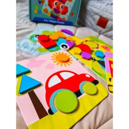 TOOKY TOY Puzzle 4 w 1 Układanka Klocki