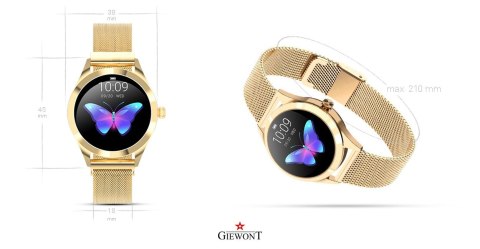 Smartwatch Damski Giewont Gold/Black + Pasek GW300-1