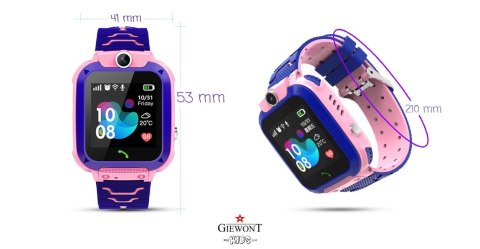 Smartwatch Dziecięcy Giewont SIM SOS GW510-1 PINK