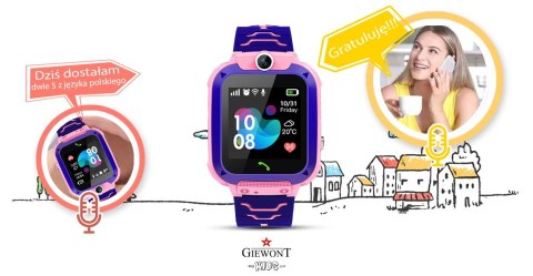Smartwatch Dziecięcy Giewont SIM SOS GW510-1 PINK