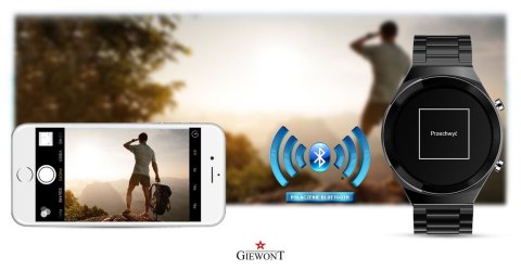 Smartwatch Giewont GW440-1 Czarny + Pasek Czarny Silikonowy
