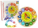 DREWNIANY EDUKACYJNY ZEGAR SORTER NAUKA CYFRY KSZTAŁTY KOLORY
