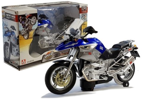 MOTOCYKL NA BATERIE ZE ŚWIATŁAMI I MUZYKĄ NIEBIESKI