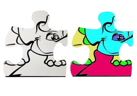 PUZZLE DO KOLOROWANIA DINOZAURY PISAKI 24 ELEM