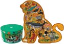 PUZZLE ŚWIAT ZWIERZĄT 280 ELEMENTÓW OKRĄGŁE PUDEŁKO