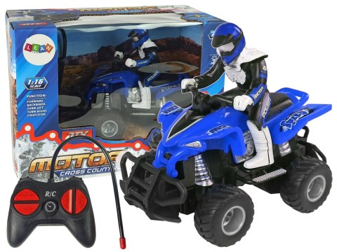 QUAD ZDALNIE STEROWANY NIEBIESKI 27 MHZ 1:16 NA BATERIE