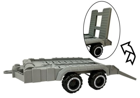 WYWROTKA Z PRZYCZEPKĄ ZE SPYCHACZEM 49 CM BUDOWA