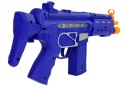 ZESTAW POLICYJNY PISTOLET ODZNAKA GRANATOWY DŹWIĘK EFEKTY ŚWIETLNE 37CM