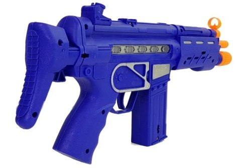 ZESTAW POLICYJNY PISTOLET ODZNAKA GRANATOWY DŹWIĘK EFEKTY ŚWIETLNE 37CM