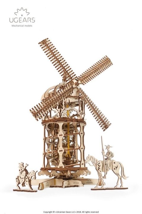 Wieża-Młyn Wiatrowy Model mechaniczny do składania