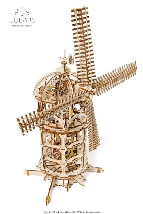 Wieża-Młyn Wiatrowy Model mechaniczny do składania
