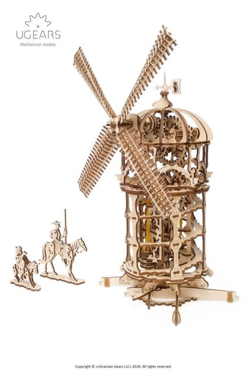 Wieża-Młyn Wiatrowy Model mechaniczny do składania