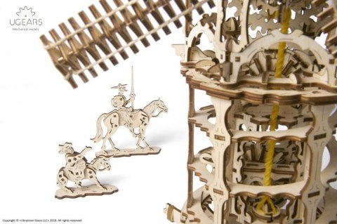 Wieża-Młyn Wiatrowy Model mechaniczny do składania