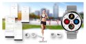 Smartwatch Damski Giewont GW330-2 Srebrny-Szary Pasek Silikonowy + Srebrna Bransoleta