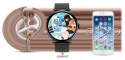 Smartwatch Damski Giewont GW330-3 Czarny-Czarny Pasek Silikonowy + Czarna Bransoleta