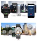 Smartwatch Damski Giewont GW330-4 Różowe Złoto-Czarny Pasek Silikonowy + Czarna Bransoleta