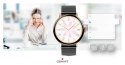 Smartwatch Damski Giewont GW330-4 Różowe Złoto-Czarny Pasek Silikonowy + Czarna Bransoleta