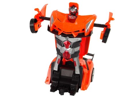 Auto Robot Transformujący 2w1 Pilot R/C Zdalnie sterowane Pomarańczowy