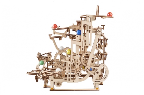 TOR KULKOWY POZIOMOWY DREWNIANY MODEL MECHANICZNY PUZZLE 3D