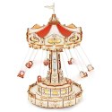 ROBOTIME Drewniane Puzzle 3D - Pozytywka Obrotowe Huśtawki