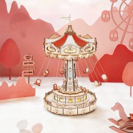 ROBOTIME Drewniane Puzzle 3D - Pozytywka Obrotowe Huśtawki