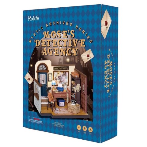 ROBOTIME Składany Drewniany Model Puzzle 3D - Agencja Detektywistyczna