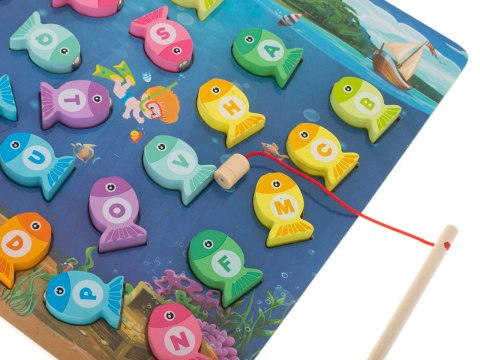 GRA DREWNIANA RYBKI ŁOWIENIE RYBEK NA MAGNES MONTESSORI
