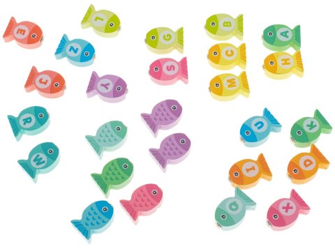 GRA DREWNIANA RYBKI ŁOWIENIE RYBEK NA MAGNES MONTESSORI