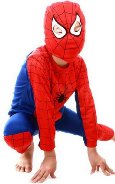 KOSTIUM STRÓJ SPIDERMANA 110-120CM ROZMIAR M
