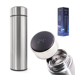 KUBEK TERMICZNY TERMOS SMART LED 500ML SREBRNY