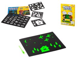 MAGICZNA TABLICA DO RYSOWANIA ŚWIATŁEM + DŁUGOPIS UV KREATYWNY ZESTAW