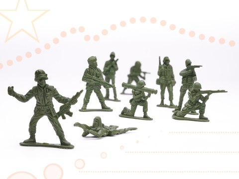 ŻOŁNIERZYKI BAZA WOJSKOWA FIGURKI ZESTAW 114EL.
