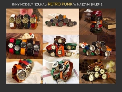 ZEGAREK DAMSKI TAYMA - RETRO PUNK 27 -czerwony (zx583a)