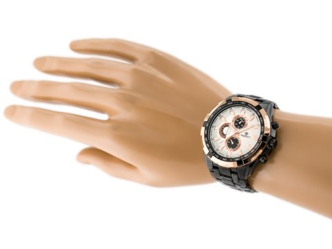 ZEGAREK MĘSKI PERFECT - MILTON - black/gold2 (zp112d)