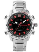 ZEGAREK MĘSKI NAVIFORCE - NF9093 (zn041b) - silver/red + BOX