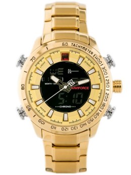 ZEGAREK MĘSKI NAVIFORCE - NF9093 (zn041e) - gold + BOX