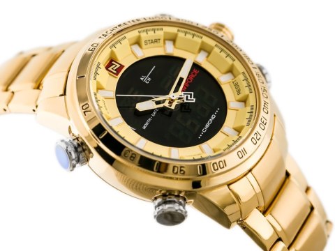 ZEGAREK MĘSKI NAVIFORCE - NF9093 (zn041e) - gold + BOX
