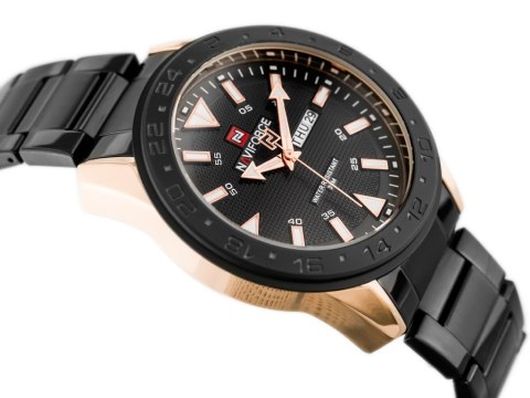 ZEGAREK MĘSKI NAVIFORCE - NF9109 (zn064d) - black/rosegold
