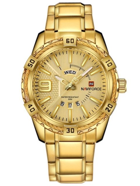 ZEGAREK MĘSKI NAVIFORCE - NF9117 (zn059d) - gold + box