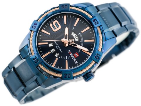 ZEGAREK MĘSKI NAVIFORCE - NF9117 (zn059e) - navy blue + box