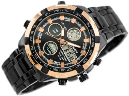ZEGAREK MĘSKI PERFECT CARRERA (zp121i) - black/rose gold