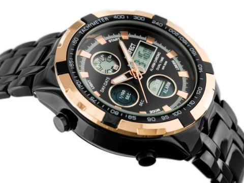 ZEGAREK MĘSKI PERFECT CARRERA (zp121i) - black/rose gold